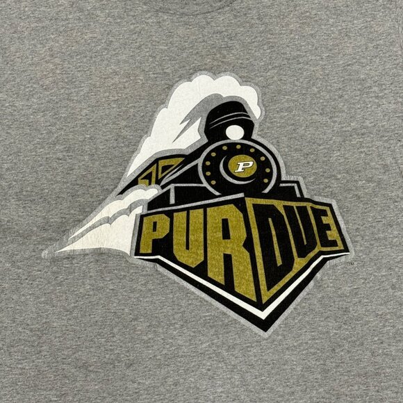 VTG Purdue Boilermakers Shirt Men's Medium Gray Sportswear 90s Delta Pro Weight - Picture 4 of 8